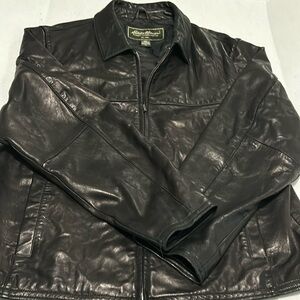 Lamb Leather Eddie Bauer XL Men’s Black coat soft